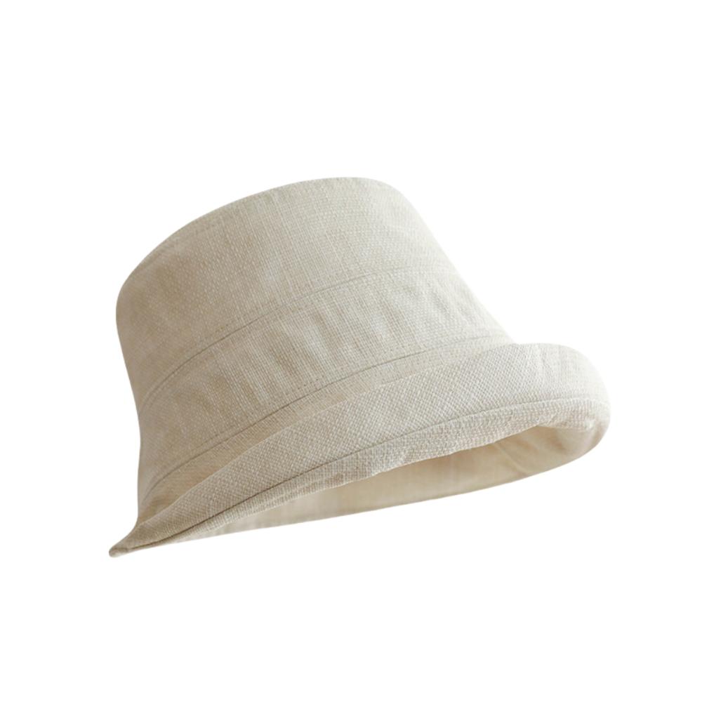 Quick-dry Flax Sun Hat Sunscreen Japanese Style Bucket Cap Fashion Roll Rim Fisherman Hat  Camping