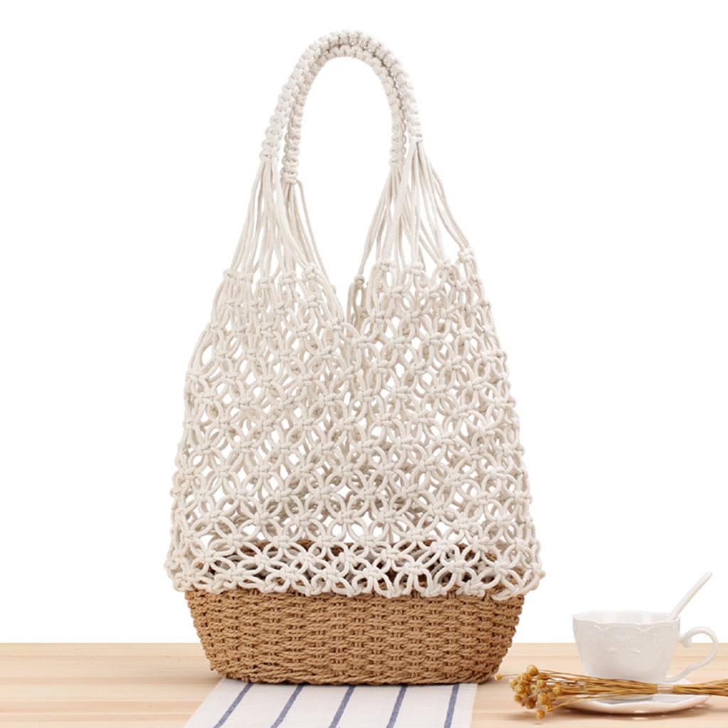 Straw Bag Clutch Knitting Tote for Women
