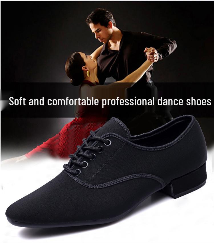 Men's Soft Sole Dance Shoes for Latin, Modern, Square, Ballroom, Waltz, & Quickstep