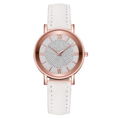Quarz Uhr Elegantes Armband Leder Genauigkeit Analoge Uhr Hohe Armbanduhr für Damen