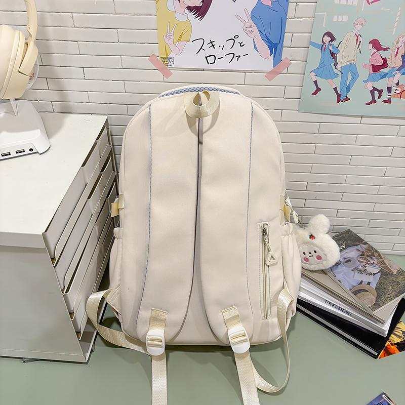 Skolväska med studentbokstavstryck, Stor kapacitet Ryggsäck för Kvinnor