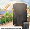 Fire Column Cover Round Outdoor Furniture Protector With Handle Cylinder Fireplaces Cover Protector For Yard