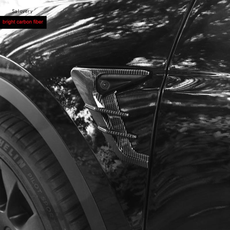 Car Accessories for Tesla Model 3 /Y  Camera Flanks Car Side Wing Panel Cover Spoiler Dust Cover Decoration