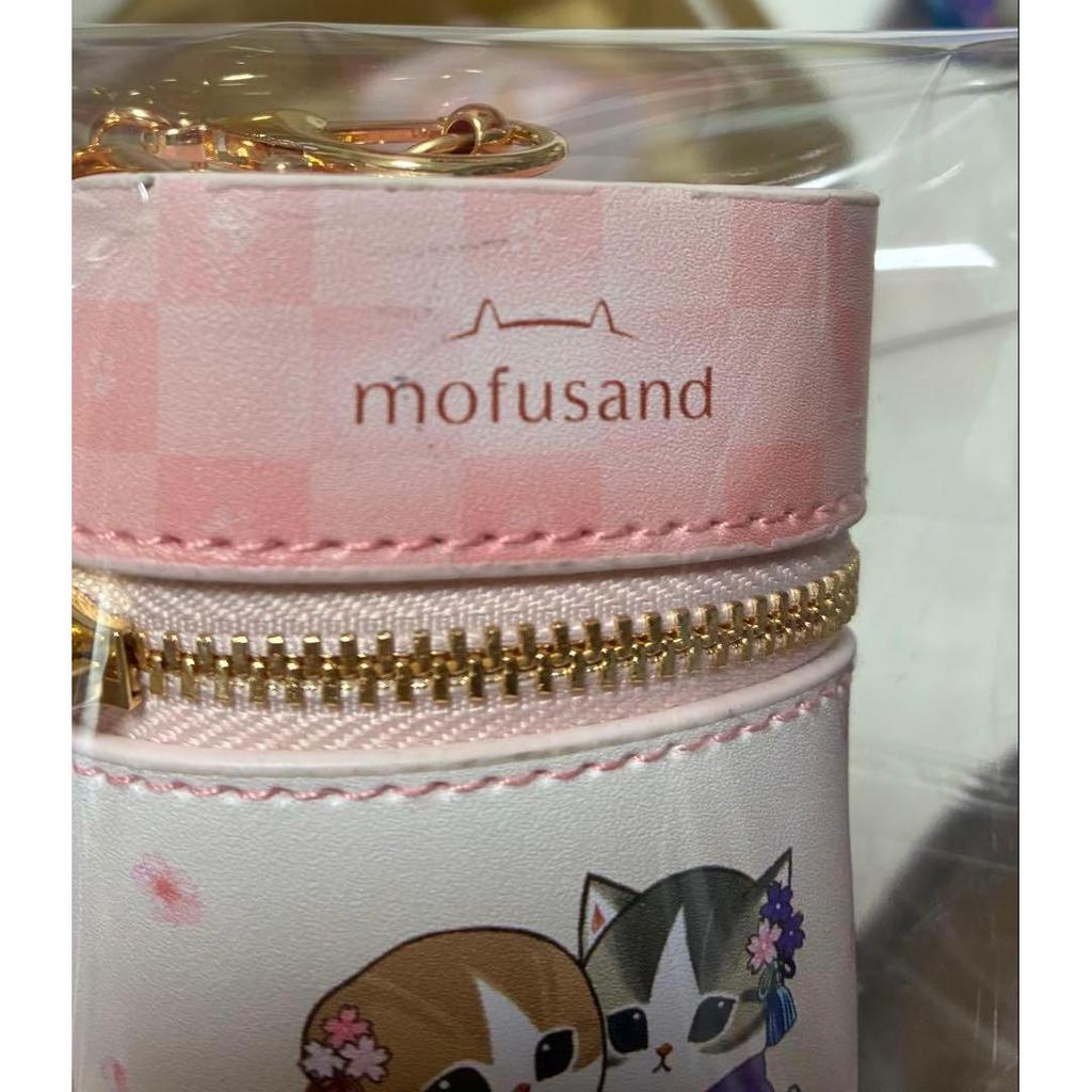 Used mofusand Pouch with Scarf Charm Cherry Blossom Full Bloom Coaster Taito Limited