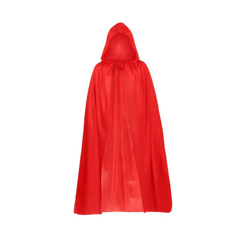 Halloween Grim Reaper Vampire Witch Black Cape - Adult & Child Single Layer Cloak