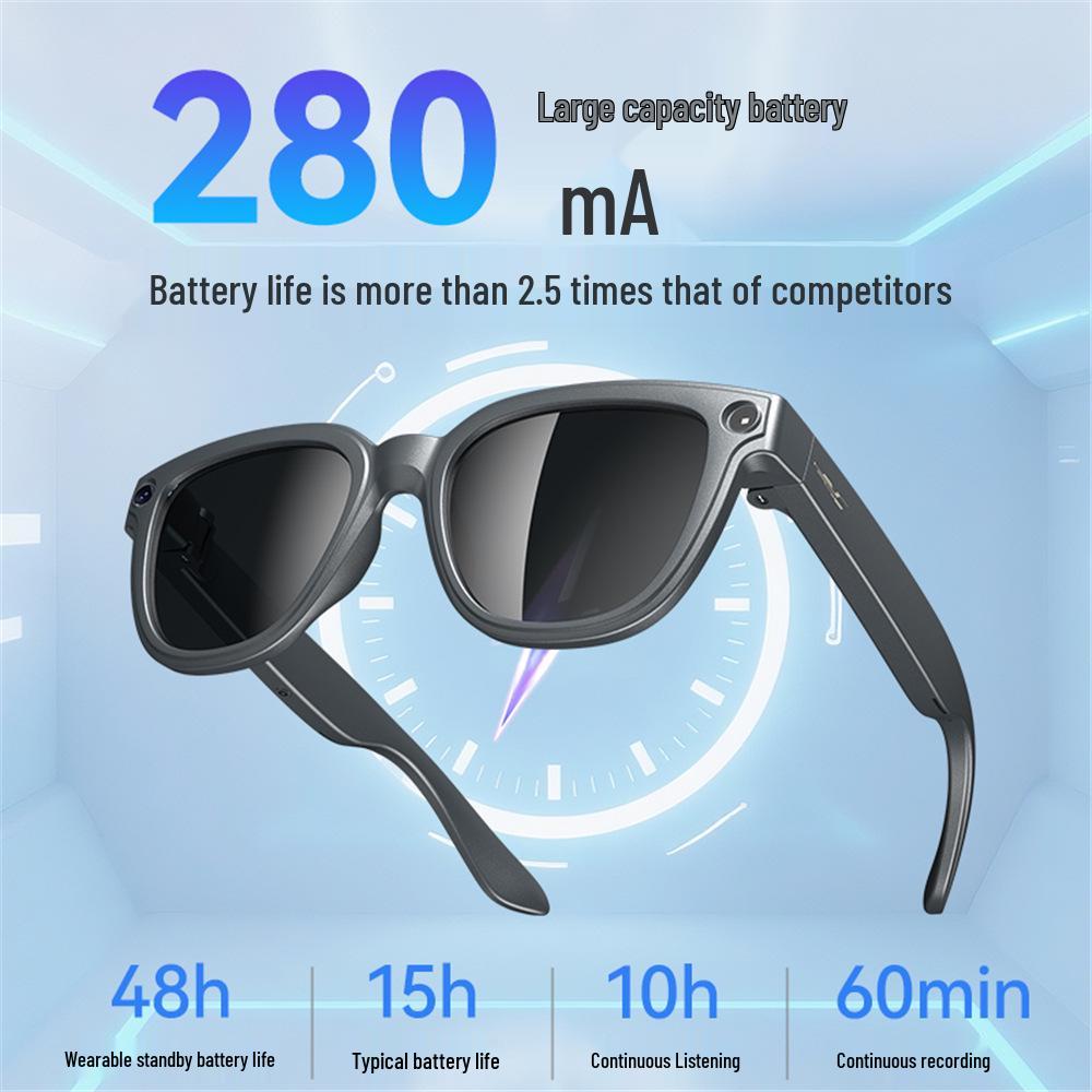 Cross M8 Smart Glasses: Bluetooth Calling, AI Translation, Object Recognition, Music, Detachable Lenses.