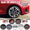 For Audi  A5 Tire Decoration For Audi A4 B8 A3 8P A6 C7 8V B6 B7 B9 Q5 A1 A5 4PCS 56mm Car Emblem Wheel Hub Cap Decals Stickers Decoration
