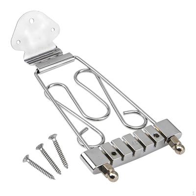 Archtop Jazz Guitar Trapezoid String Plate, Metal Replacement Accessories with Mounting Screws.