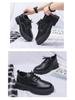 Men's Spring Black Leather Waterproof Work Shoes - Versatile Korean Style Chef Shoes