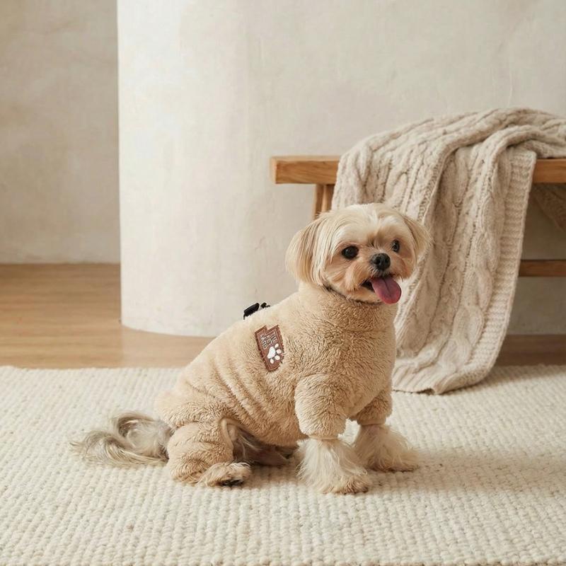 Pet Clothes, Pet Jacket, Warm Fleece Jumpsuit for Small Dogs, Suitable for Winter