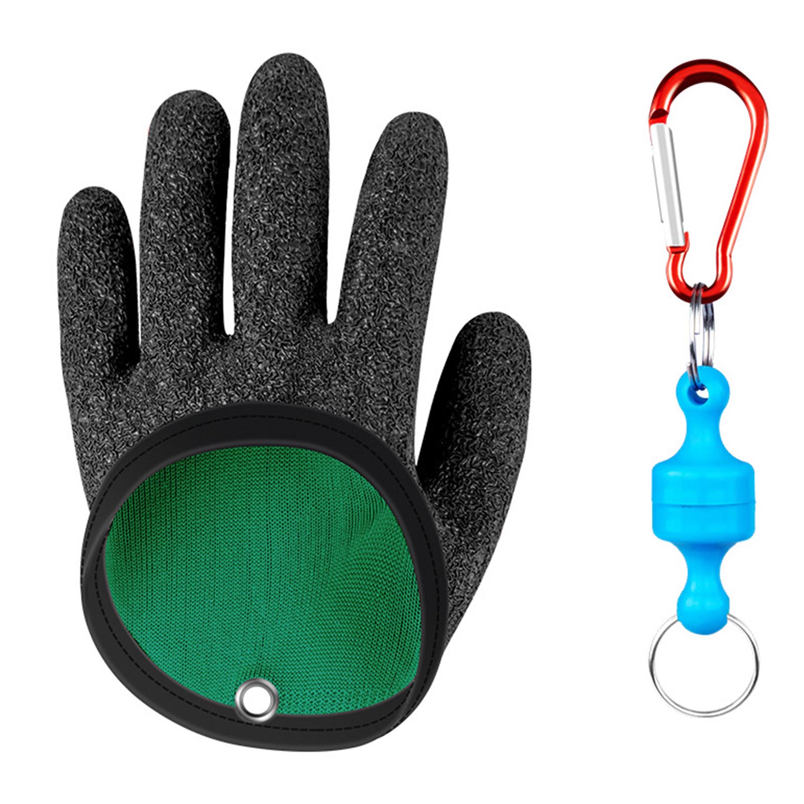 

1 шт. полезные быстросохнущие, высокоэластичные перчатки для ловли рыбы, текстурированные перчатки для ладони, перчатки для рыбалки на открытом воздухе One Size Left Hand чёрный