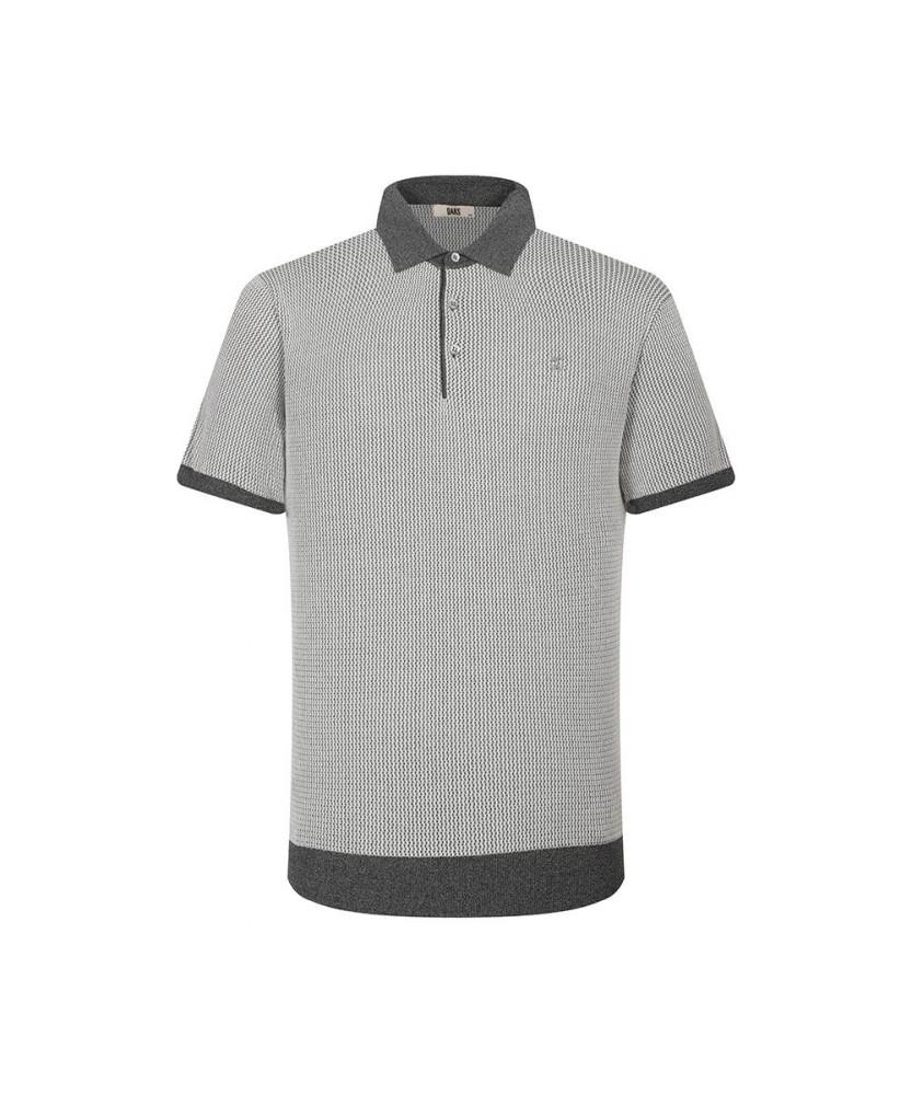 Dagseusyeocheu Cotton Blend Jacquard Texture Collared Knit_Dms1Swts105G1