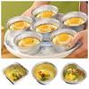 100Pcs Aluminum Tin Foil Baking Cup Tray Heart/Round/Square Tinfoil Tray Baking Pans  Pudding
