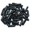 100pcs Vinyl Flexible End Caps Black Bolt Screw Thread Protector Safety Cover  Covering Screws