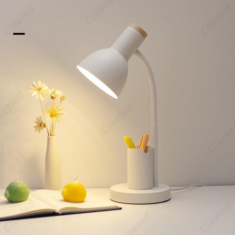 Creative Desk Lamp With Pen Holder Nordic Cute Light Neat Table Room Desks Computer Offices Baby Night Decoration Bedroom