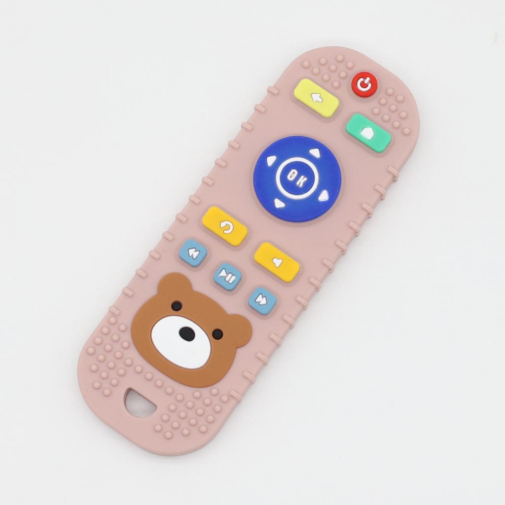 Children's silicone teething remote control baby mouthing period soothing teething teething remote control toys silicone teeth u