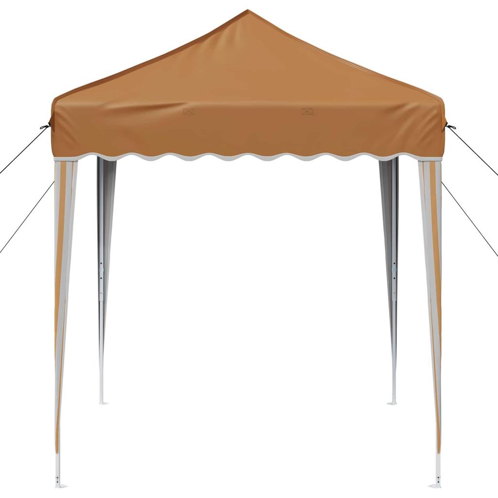 Pop Up Party Tent 195 X 195 X 245 Cm Beige Oxford Fabric