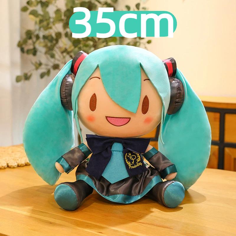 35/50cm Cartoon Hatsune Miku Doll Toy Anime Sakura Miku Snow Miku Kawaii Sitting Posture Fufu Children Fans Birthday Gift