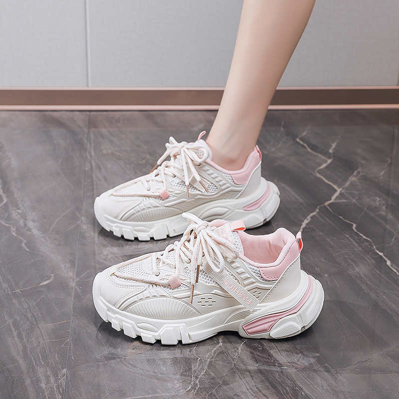 Fashion Anti-skid Road Sneakers Women Heels Boots Shoes Woman Platform Sneakers Sports Trending Trainners Designer Model Shose