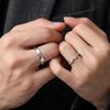 Sterling Silver Mobius Couple Rings: Light Luxury, High-End, Simple, Openable Design