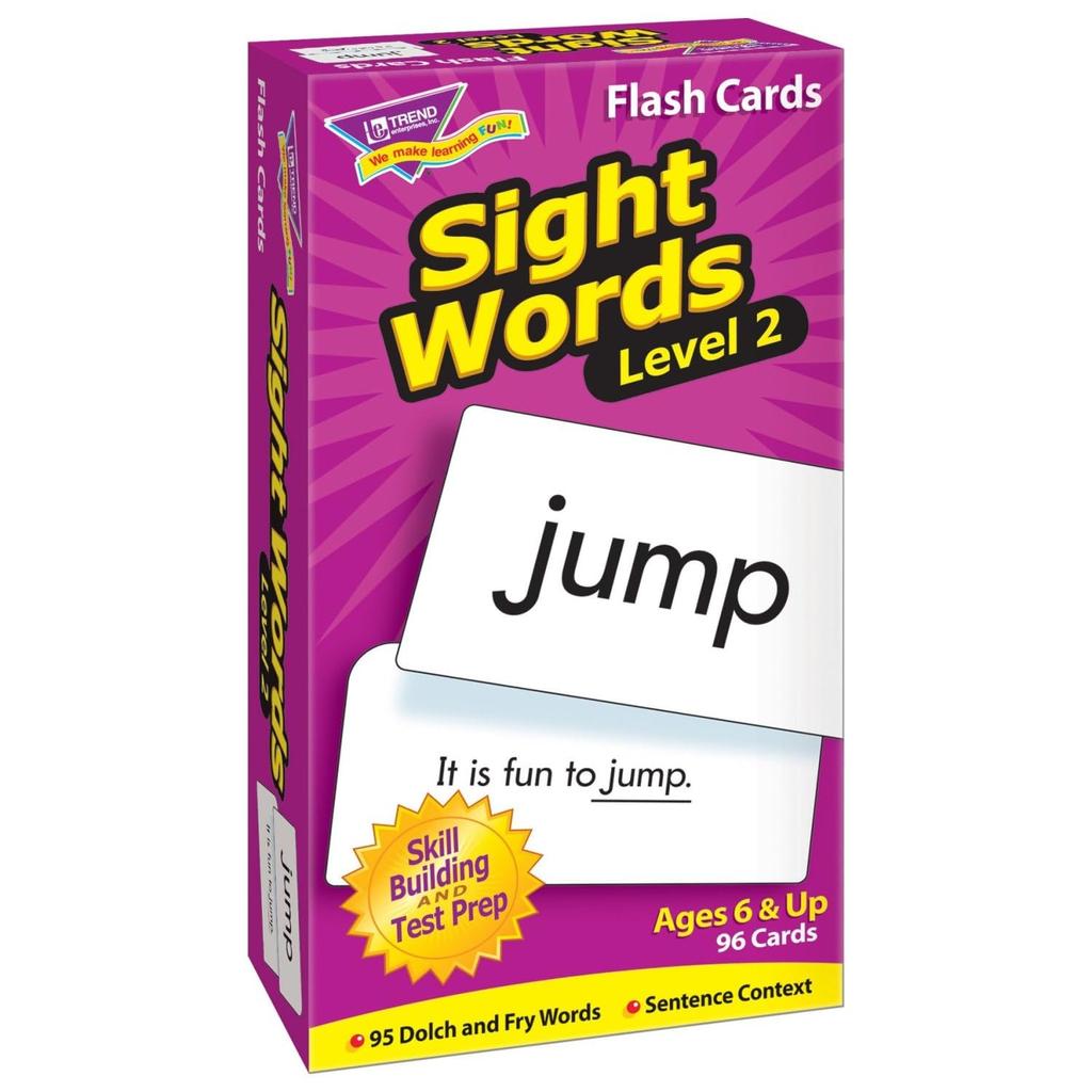 Trend Enterprises Trend English Vocabulary Flash Cards Sight Words Level 2 T-53018