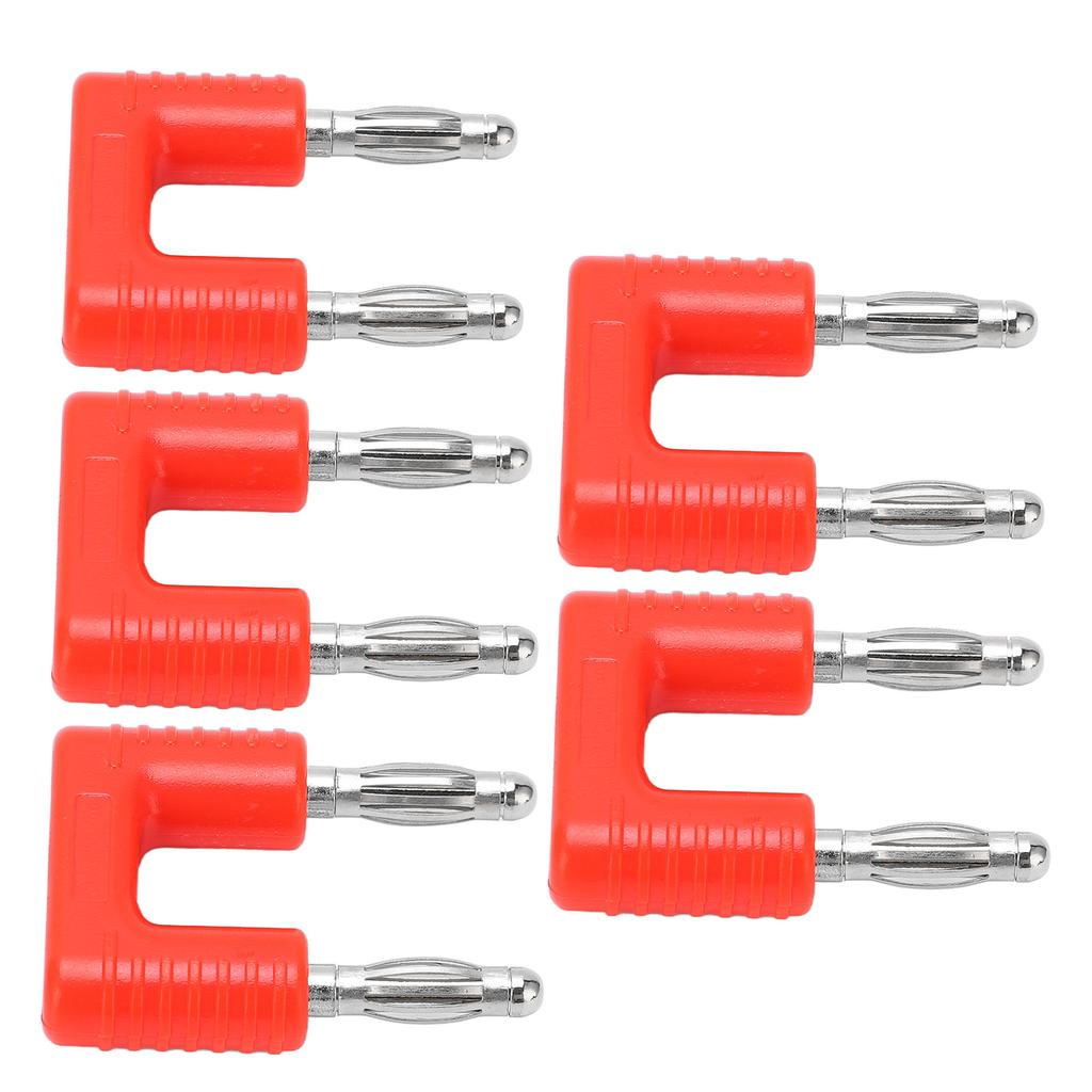 5Pcs J.20004 Banana Dual Plug Spacing 19mm Copper Nickel Plated Dual Tip Banana Plug