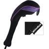 Andux Long Neck Golf Hybrid Club Headcovers with Interchangeable Numbered Set of 2 Tags, (Black/Purple)