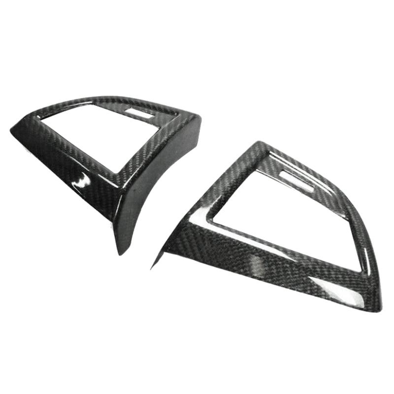 Carbon Fiber L&R Dashboard Side Air Conditioning Outlet Vent Cover Trim for Hyundai Veloster 2011-2017