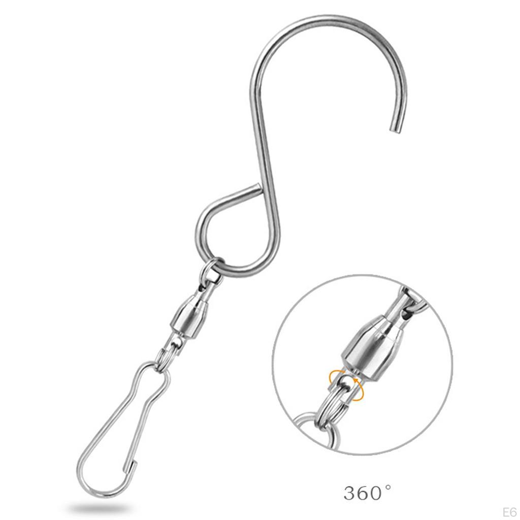 10 Degree Rotate Swivel Hooks Clips Metal S Hook Hanger for Solar Lights