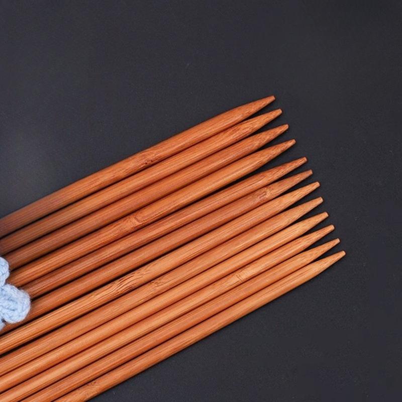 Andrele de tricotat, Andrele din bambus carbonizat, Fire de lână, Andrele drepte de tricotat, Eșarfă tricotată, Căciulă, Andrele de tricotat din fire de lână