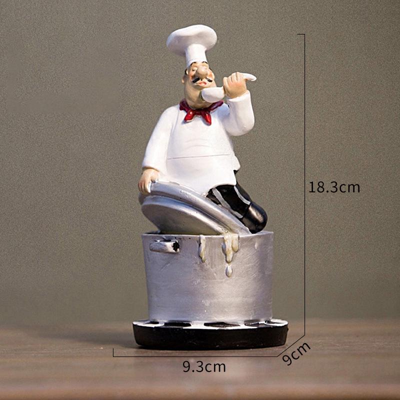 Rustic Country Chef Potato, Bread & Wine Table Ornaments