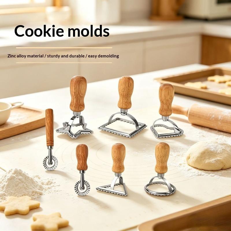 Stainless Steel Cookie Cutter Set Food Safe Baking Mold Pasta Press Ravioli Maker for Birthday Party Home DIY Baking Tools