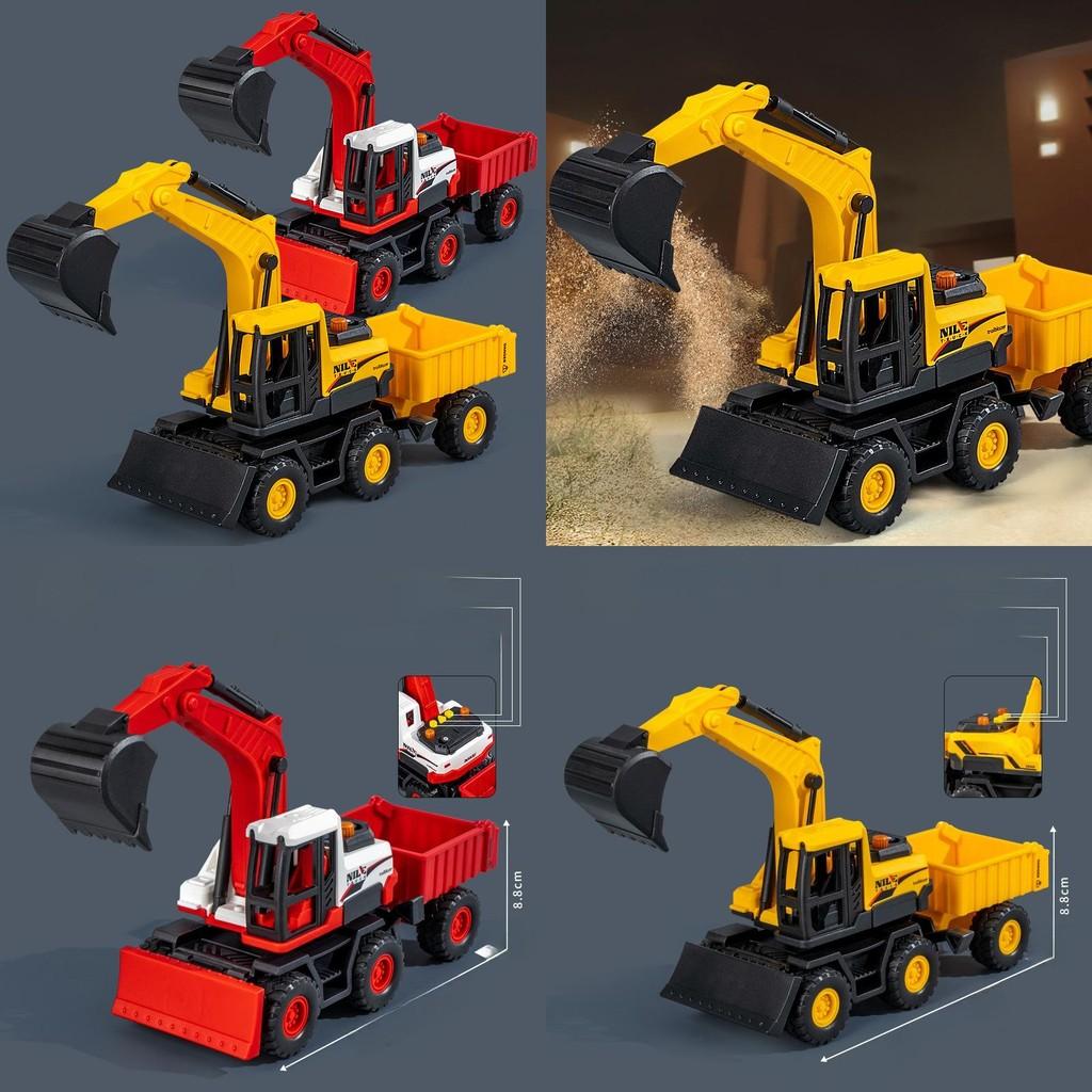 Excavator Toy Model With Flashing Lights And Sound For Childrens Play And Learning
