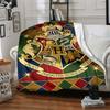 1pc Harry Potter Flannel Throw Blanket - HD Printed Lightweight Soft Warm All-Season Blanket for Sofa, Bed, Travel, Camping 052