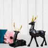 Elegant Deer Showpiece – Beautiful Deer Showpiece for Home Decoration | Decorative Dear Showpiece for Living Room & Office (Black)