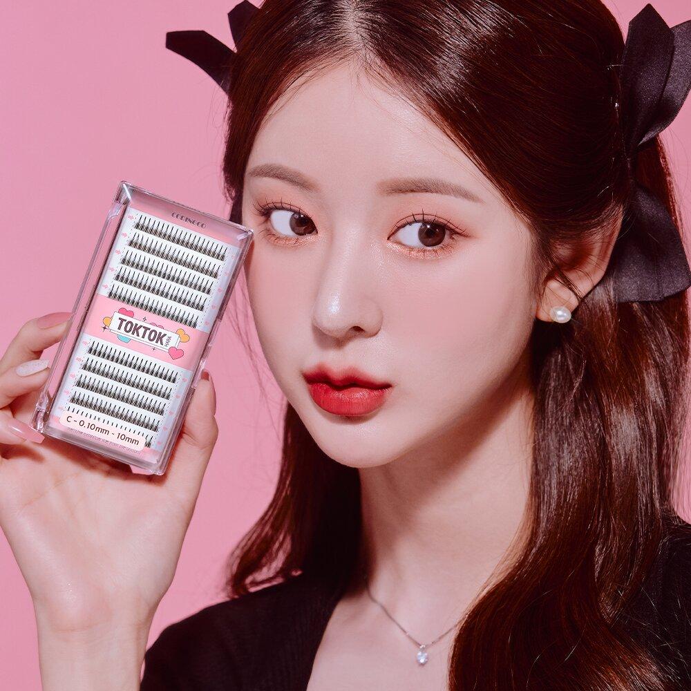 

CORINGCO Toktok Hara Filter Eyelash Black/Brown 200pcs (9mm / 10mm / 11mm / 12mm) Black 11mm