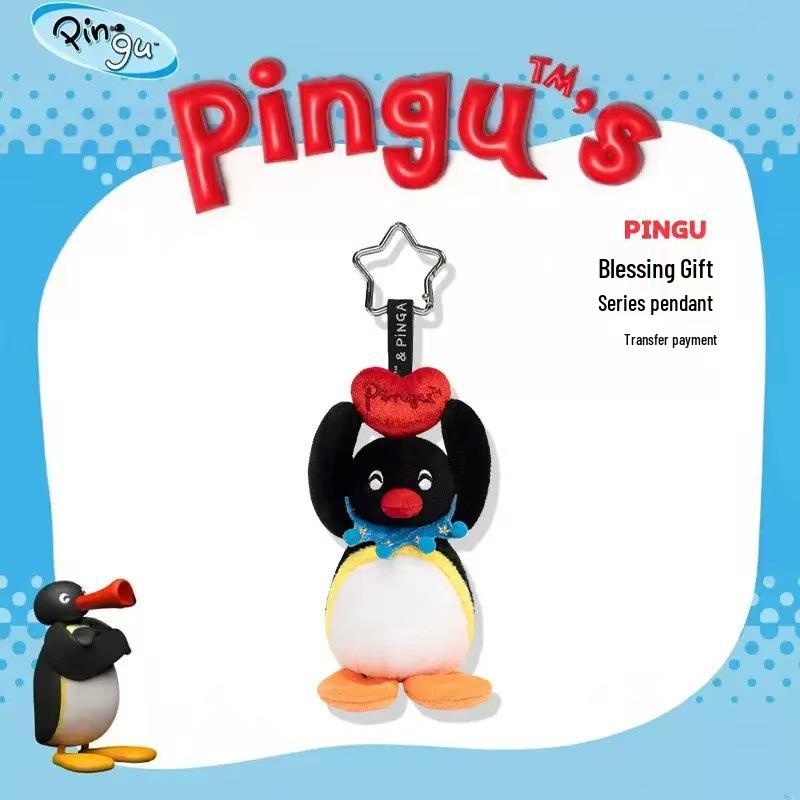 Portachiavi Peluche Pinguino Originale Bambola Ornamento per Zaini