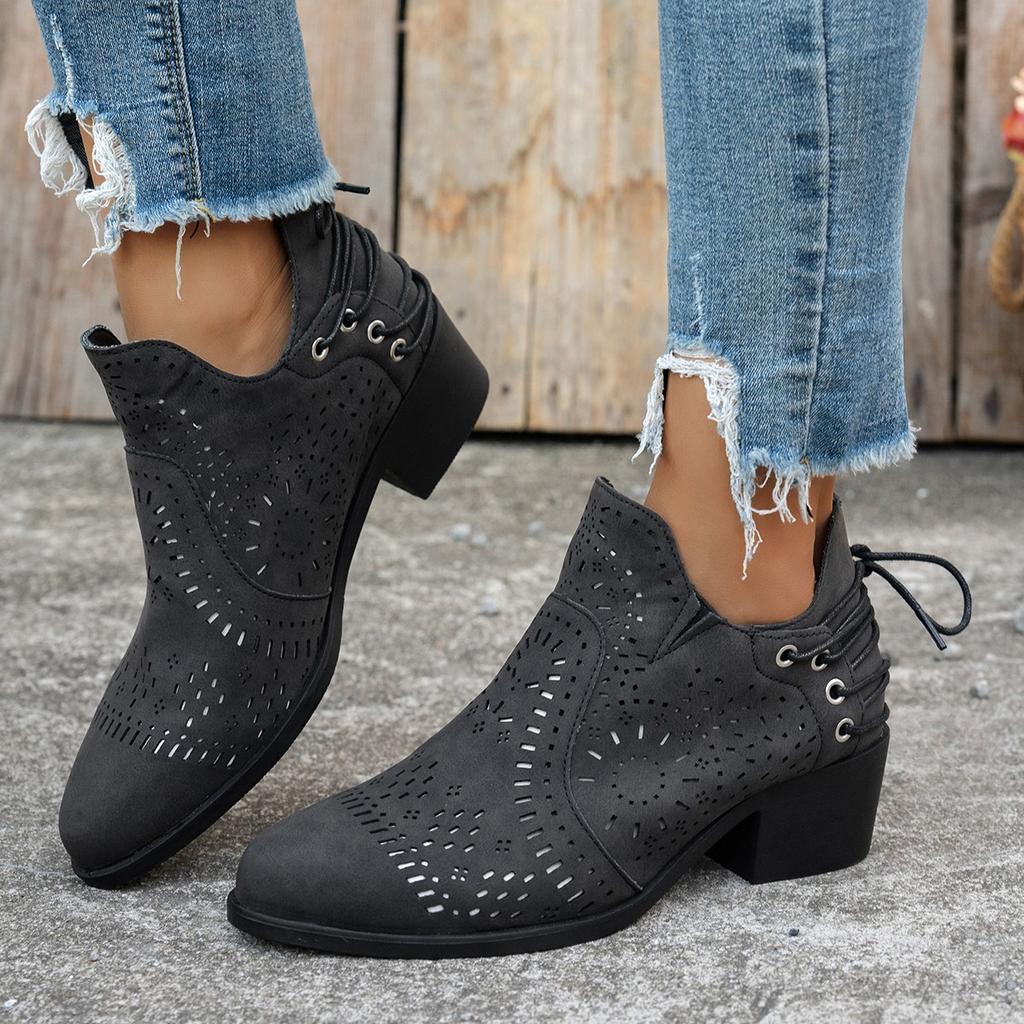 Fashion Women Wedges Ankle Boots New Summer Luxury Open Toe High Heels Shoes for Women Platform Hollow Out Casual Boots Zapatos De Mujer