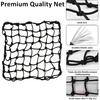 2 Pack Motorcycle Cargo Net, Heavy Duty Bungee Net For Helmet, Small Elastic Mesh, Luggage Cargo Nets With Adjustable Hooks, Elastic Cargo Mesh For