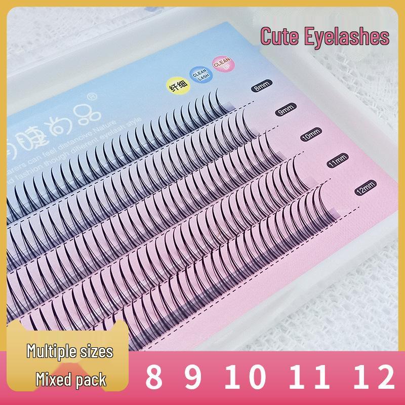 

A-Type Five-Row Mixed Pack Eyelash Clusters: Customizable Curl, Natural Fairy Look