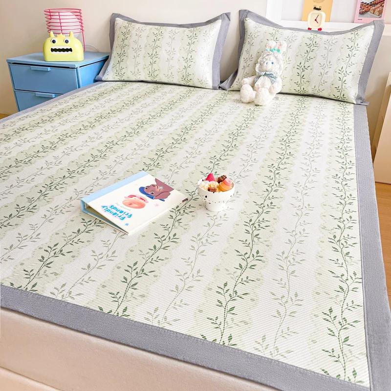 Premium End Animated Ice Silk Bed Mat Summer Cool Down Sleeping Mat Bed Adult Child Washable Cooling Bed Pad and Pillowcases