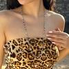 Minimalist Hollow Heart Chain Necklace for Women Bohemian Light Luxury Colourful Crystal Zircon Necklace Party Jewelry Gifts