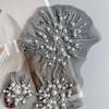 Mesh Handmade Beads Flower Embroidery Lace Cloth Sticker Clothing Dress Performance Clothing Decorative Cloth Sticker Accessories