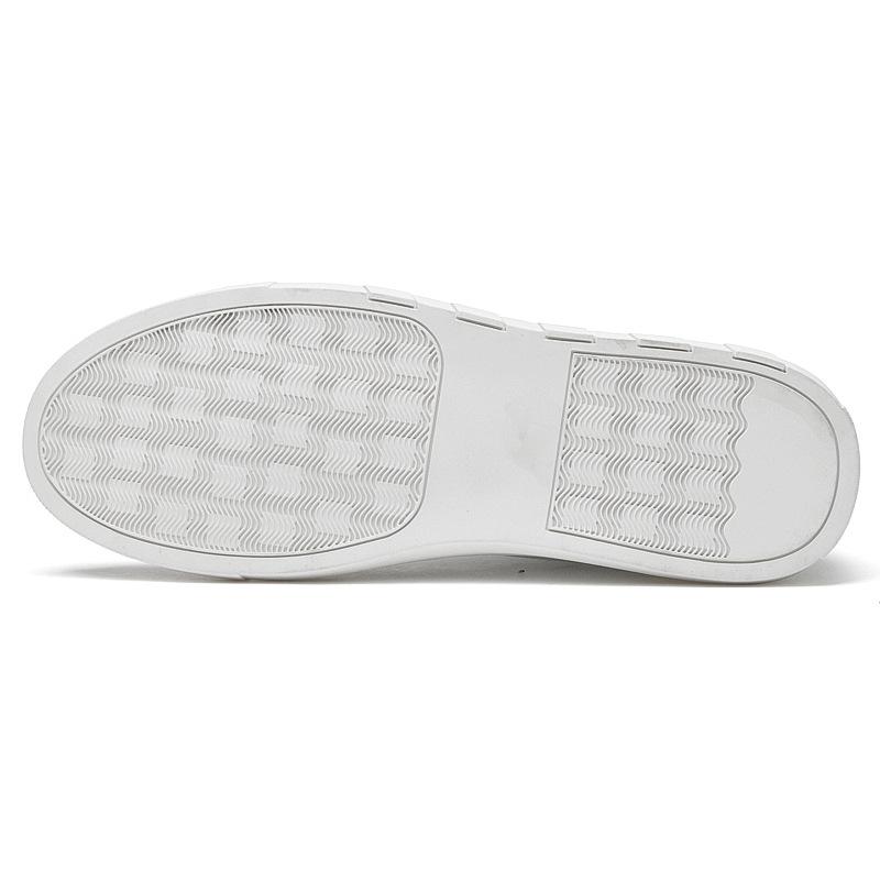 Flat Baseplate Shoes Men's High-top First-layer Cowhide Velvet Warm Little White Shoes Trendy Casual Shoes Trendy Men's Shoes