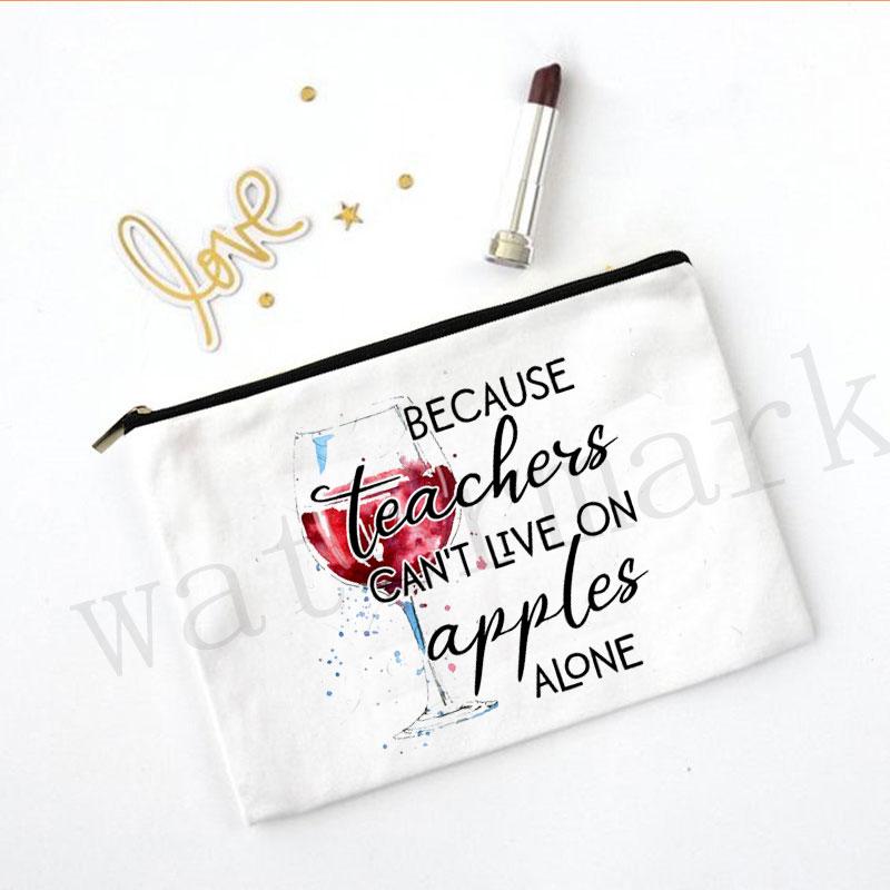 Teacher Pencil Cases School Stationery Supplies Storage Bags Travel Wash Pouch Gifts kawaii Makeup Bag Beat gift for teacher