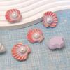 New Arrive 100Pcs Kawaii AB Plated Pearl Shells Flat Back Resin Cabochons for Home Decoration Figurine Crafts Accessories
