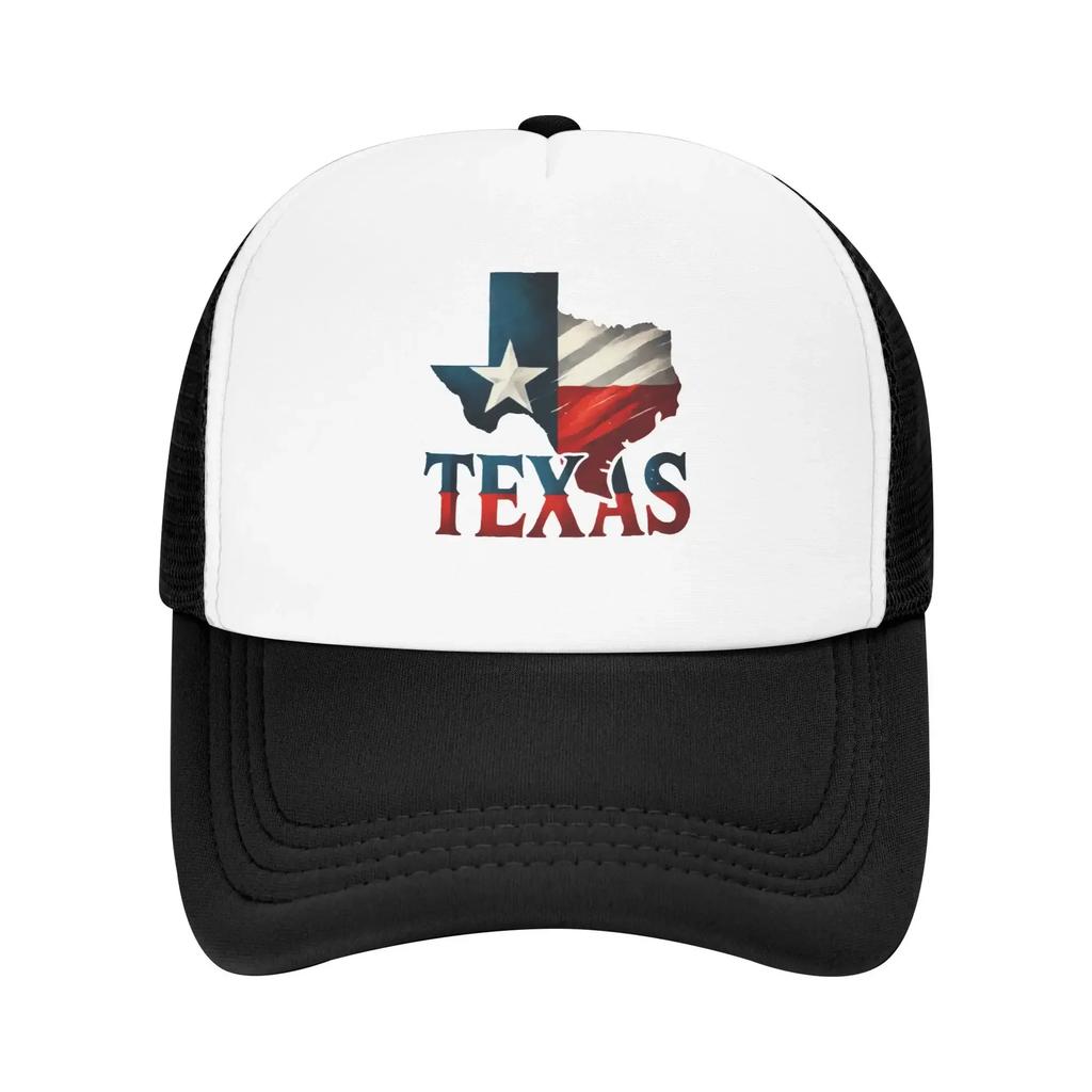 Retro Texas State Flag America Sport Mesh Baseball Caps Women Men Spring Female Beach Sunscreen Hat Hip Hop Trucker Cap