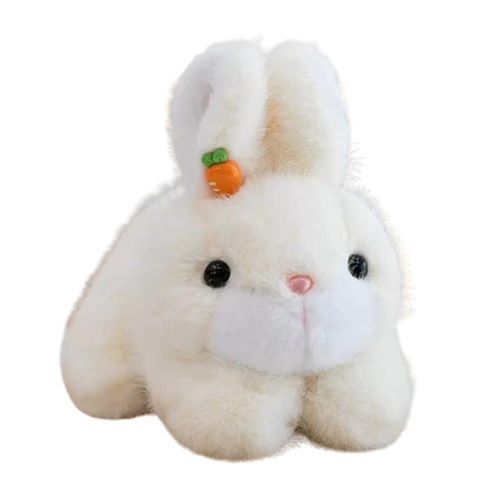 

Interactive Big Ear Rabbit Plush Toy Fluffy Stuffed Animals Rabbit Toy Home Decor білий
