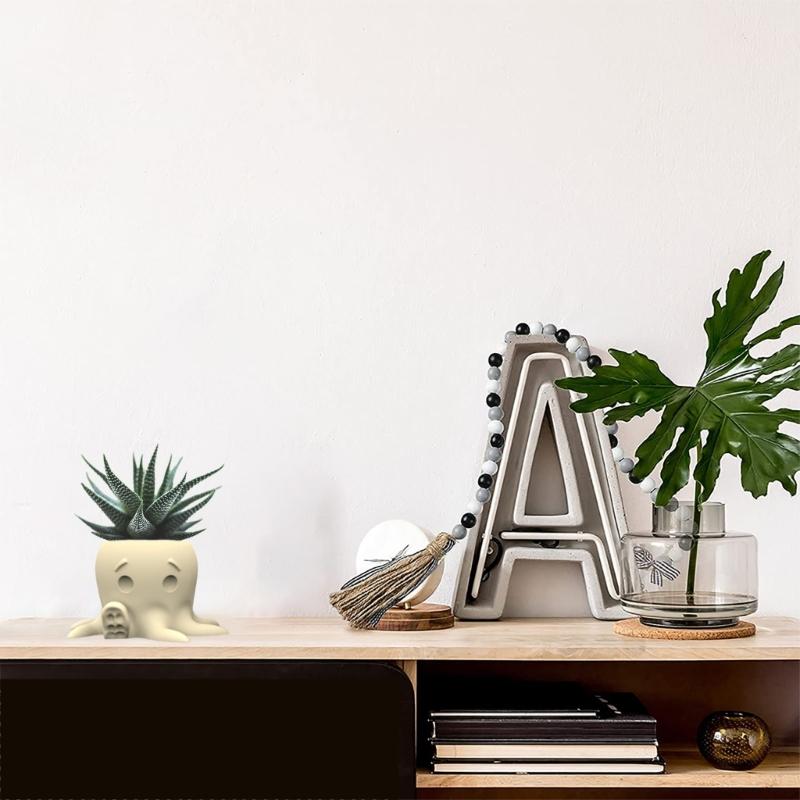 Octopus Succulent Planter Silicone Mold Crafting Vase Moulds Silicone Pen Holder Moulds Silicone Texture for Home Decors