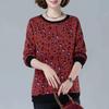 Sweatshirt Women Winter Thickened Round Neck Inner Warm Printed Big Yard Bottom Shirt Tops